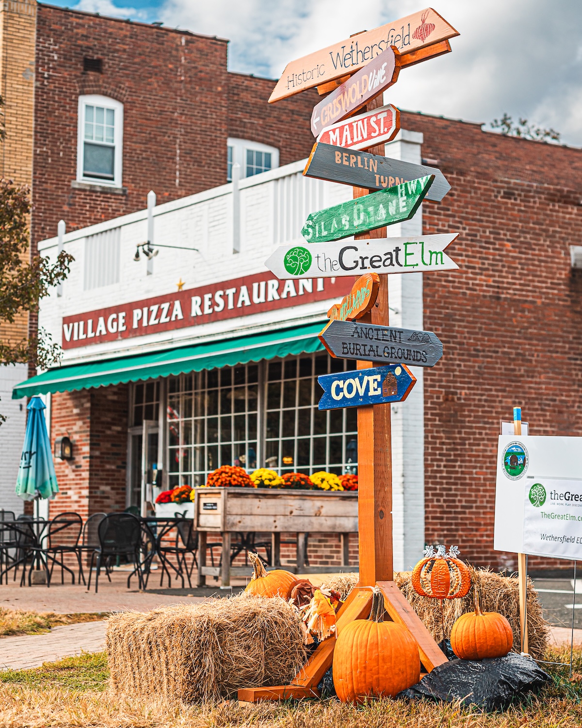 Main Street Old Wethersfield — historic colonial storefronts
